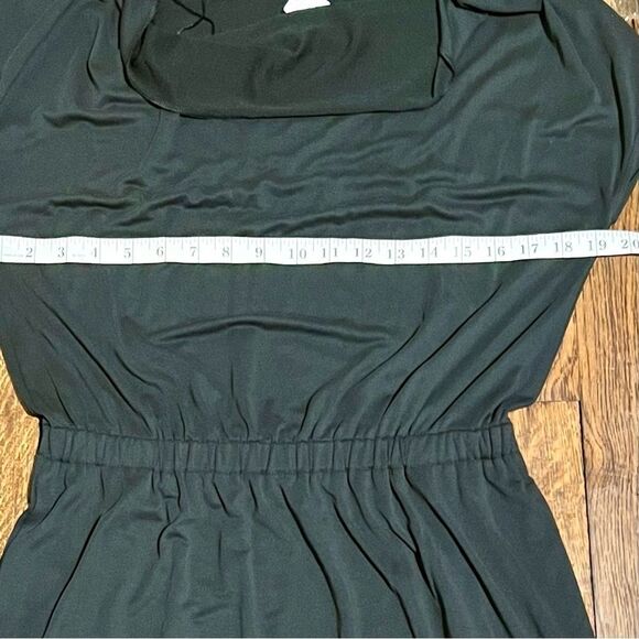 Banana Republic NWT Black Dolman Sleeve Cowl Neck Midi Modal Dress size S - Picture 6 of 10